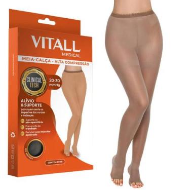 Imagem de Meia Calça Sem Ponteira Alta Compressão 2030 mmHg Vitall Medical 1891,
