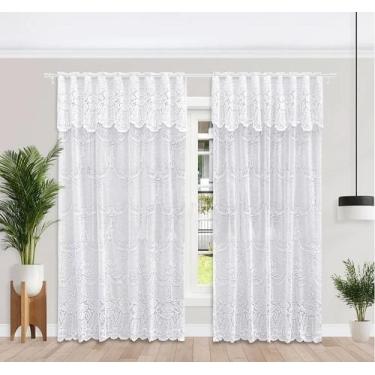 Imagem de Cortina Quarto Em Renda Cappio 2,20x2,50m + 0,50cm Bandô Diversas Core