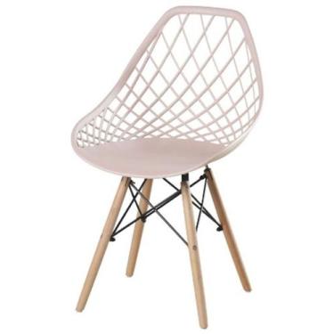 Imagem de Cadeira Frank Nude Base Madeira - 50070 - Sun House