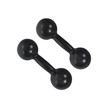 Imagem de Par De Halter Bola Emborrachado 1Kg Academia Fitness Treino