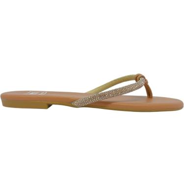 Imagem de Rasteirinha Dedo Feminina Casual Dia a Dia Passeio Tira com Strass Conforto Moleca 5557.103