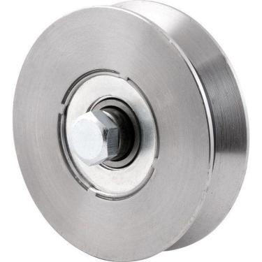 Imagem de Roldana Para Portão 3" Tipo V Em Aço Polido - Vonder