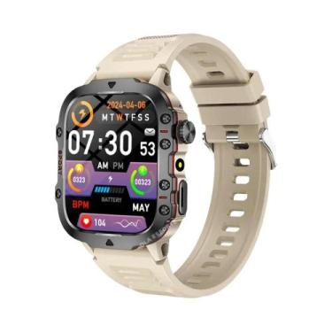 Imagem de Relógio Inteligente Militar Masculino 2025 IP68 5ATM Monitor De Saúde 