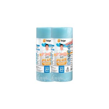 Imagem de Kit 2 Rolos Pano Microfibra c/ 30 Un. Cada 30cm Lavável - Talge