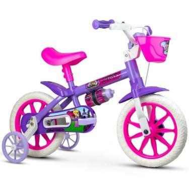Imagem de Bicicleta Nathor Violet Feminina Aro 12 Lilás/Rosa/Branco-Feminino