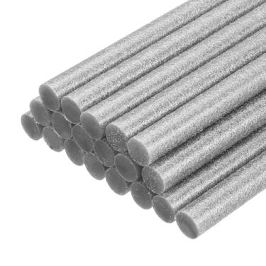 Imagem de PATIKIL Bastões de cola quente para pistola de cola, 20 peças de adesivos coloridos de derretimento a quente para projetos de artesanato DIY, decoração de arte, reparos domésticos, prata (9,9 cm x 1,1