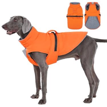 Imagem de IECOii Jaquetas para cães grandes – Colete refletivo, ajustável e à prova de vento com forro de lã quente para alemão, pastor e labrador, casacos de neve impermeáveis para caminhadas e caminhadas