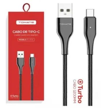 Imagem de Cabo de Dados USB Tipo-C Turbo 1.2m 5V 2.4A - Tomate TC-217C