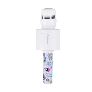Imagem de Microfone Karaoke Bluetooth 5.0 com Speaker MK300 - Tecnologia TWS - OEX TEEN - Branco