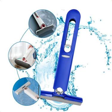 Imagem de Rodo Mini Mop Limpa Vidros Pia Dobravel Cozinha Domestica Torce Sozinh