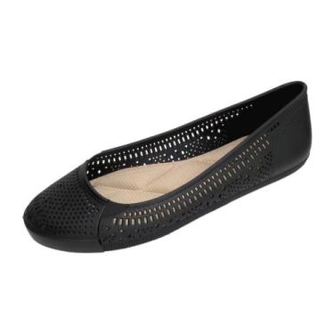 Imagem de Sandália Feminina Sapatilha Adulto CONFORT 50016 - Miss-Miss, Preto, 3