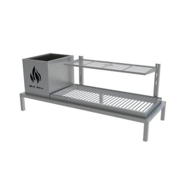 Imagem de Churrasqueira Parrilla Para Alvenaria 89X34 com Firebox + 1 Grelha Uru