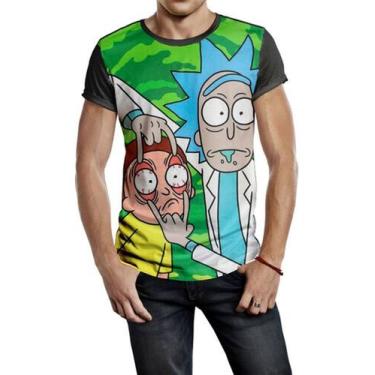 Imagem de Camiseta Masculina Série Rick And Morty Ref:609 - smoke, Preto, G