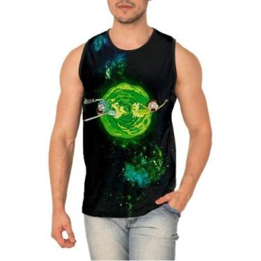 Imagem de Camiseta Regata Rick And Morty Full Print Ref:643 - smoke, Preto, PP