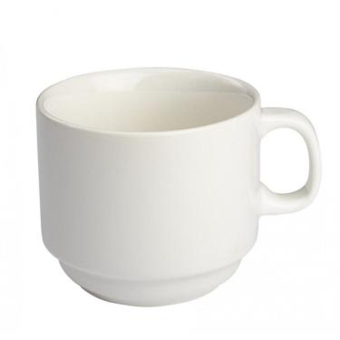 Imagem de Xícara De Chá Empilhável 200 ml Porcelana Branca Bar e Hotel