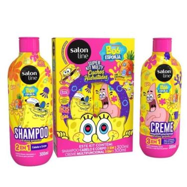 Imagem de Kit Shampoo 300ml + Creme Multifuncional 300ml SOS Cachos Bob Esponja 