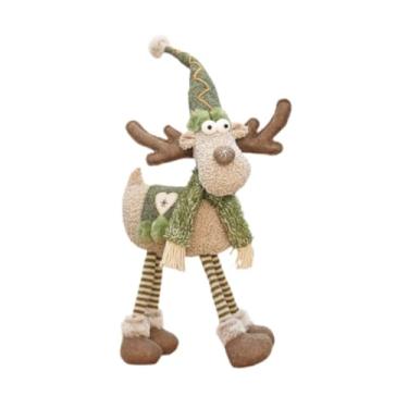 Imagem de Sclmgo Decoração de Natal, Boneco de Pelúcia de Rena Fofa, Enfeite de Tecido E Material PP, Adequado para Presentear, Escritório em Casa, Mesa Interna E Exte, Quatro Patas, Tamanho real