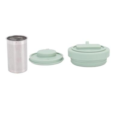 Imagem de Zerodis Tampa de Substituição de Silicone, Copo Portátil de 40 Onças, Capa de Caneca à Prova de Vazamentos Com Filtro e Caixa de Cápsula, Funil de café, Acessórios de Tampa de Viagem