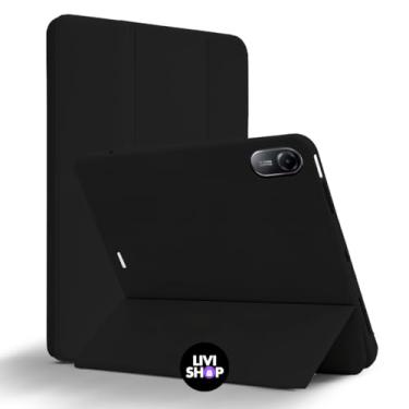 Imagem de Capa Anti Impacto PREMIUM para Redmi Pad 2 (11") – Função Sleep, Suporte Integrado e Compartimento para Caneta – Tampa Magnética, Proteção Total e Encaixe Perfeito (PRETO)