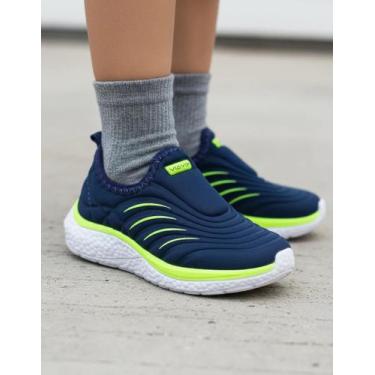 Imagem de Tênis Infantil Via Vip Slip-On Confortável Ondulado Menino, 26, Azul, 