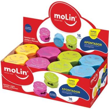 Imagem de Apontador com Deposito 2 Furos Super OCTOGONO NORMAL/JUMBO - Molin