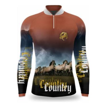 Imagem de Camisa Infantil Cavalo Cavalgada Rural Proteção Solar Uv50+ - Vaquejad
