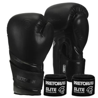 Imagem de CONJUNTO BOXE/MUAY THAI PRETORIAN ELITE - 1 PAR DE LUVAS +1 PAR DE BANDAGEM 4,5M