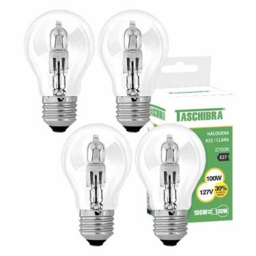 Imagem de Kit 4 Lâmpada Halógena A55 100W E27 127V 2700K Taschibra