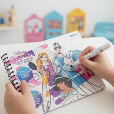 Imagem de Livro Mágico Infantil Para Colorir com Água Princesas e Spider-Man Reu