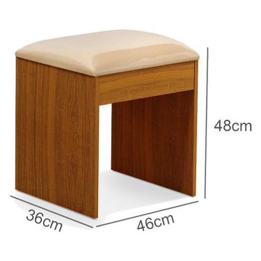 Imagem de Banqueta Maia Com Almofada Para Penteadeira Freijó - Luapa