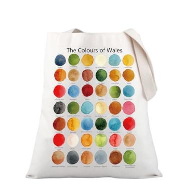 Imagem de PLITI Wales Travel Gift Welsh Souvenir Gifts Welsh Culture Gift The Colors Of Wales Tote Bag For Traveler, Cores Wales Tg, Medium