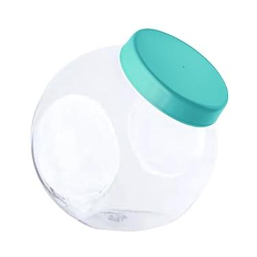 Imagem de Pote Baleiro Plástico 2,4 Litros Porta Mantimentos Balas Doces Grande Cores (Azul)