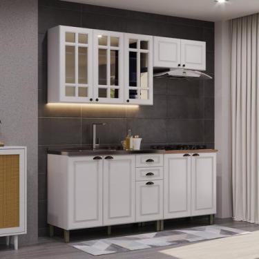 Imagem de Cozinha Americana Modulada 4 Peças com Vidros Reflecta Balcão sem Tamp