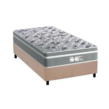 Imagem de Cama Box Solteiro: Colchão Molas Probel Prodormir EvolutionBase Suede Bege(88x188)
