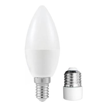 Imagem de Lâmpada Vela Lisa Led 4W E14 E27 Branco Quente Bivolt - EMPALUX, 110V/