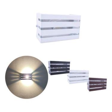 Imagem de Arandela Externa Slim 2 Focos 3 Frisos Parede Ar915 - IDEALLUME, BIVOL