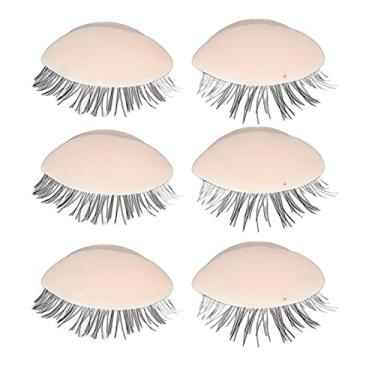 Imagem de ZJchao Olhos de Manequim de Cílios, Pálpebras de Substituição de Camada Dupla Pálpebras de Silicone Com Cílios Cabeça de Manequim 3 Pares de de Reposição para Treinamento de Maquiagem Prática (#1)
