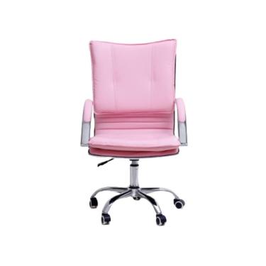 Imagem de Cadeira De Escritório com Base Cromada Prizi Garden - Rosa