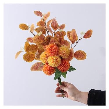 Imagem de Flores artificiais Flores de seda artificiais brancas, buquê anêmona para casamento, festa em casa, decoração mesa, planta, flor falsa(G)