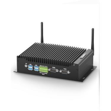 Imagem de FANPEEC Mini PC sem ventilador Core i7-10810U (máx. 4,90 GHz), PC Industrial Windows 11 Pro 16 GB RAM DDR4 1TB M.2 SSD, WiFi5 BT4.2, DP+2xHDMI, computador industrial 2 x COM, GPIO, 2 x USB 2.0, 4 x