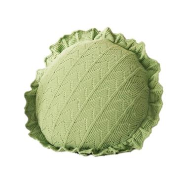 Imagem de XLWLLNJ Almofada Circular para Piso, Acessório de Decoração Boho, Almofada Tatami para Ambientes Internos, Sala de Estar, Dormitório, Verde