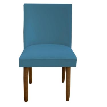 Imagem de Cadeira Para Sala De Jantar Tóquio Pés Palito Suede Azul Tiffany D'classe Decor