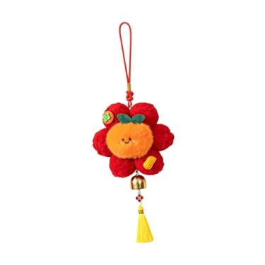 Imagem de Vaveren Enfeite de pelúcia para pendurar no Ano, decoração, desenho animado, brinquedo de pelúcia criativo, pingente para pendurar, Ano do Cavalo 2026, Caqui