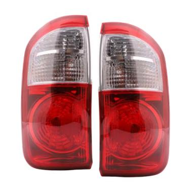 Imagem de Par de luz traseira compatível com Toyota Tundra 2004 2005 2006 Motorista e Passenge Side Halogênio Luzes traseiras cabem 4 portas cabine dupla com lâmpada e chicote de fiação