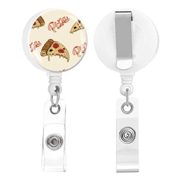 Imagem de Carretel de crachá, porta-crachá retrátil de enfermeira com clipe jacaré para crachá de identificação para escritório, estudante, médico, enfermeira (pacote com 2 alimentos fofos)