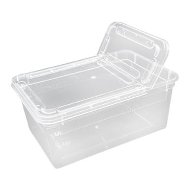 Imagem de Ｂｅｓｇａ Caixa de alimentação transparente e portátil para répteis com orifícios de ventilação, caixa de criação pequena para sapos, caracóis, centopeias e, Style C