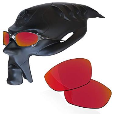 Imagem de Lentes polarizadas RockShell para óculos de sol Oakley Juliet, Lava Red Mirrorfirm - Geekpolar, One Size