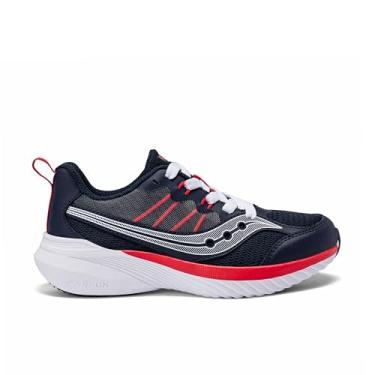 Imagem de Saucony Tênis infantil unissex Endorphin Kdz 2 0, Azul-marinho/vermelho, 13 Wide Big Kid