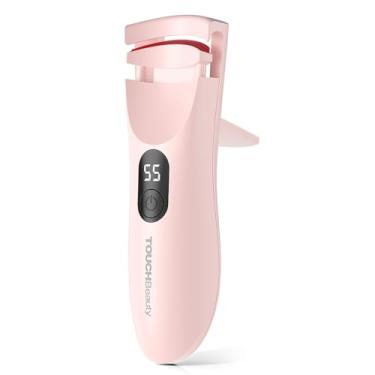 Imagem de TOUCHBeauty Modelador de cílios aquecido recarregável com tela de LED, com temperatura ajustável de 3 níveis para um cacho natural e duradouro (até 24 horas) AG-2316-Rosa