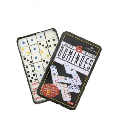 Imagem de Domino Profissional Com Estojo 28 Peças - Double Color